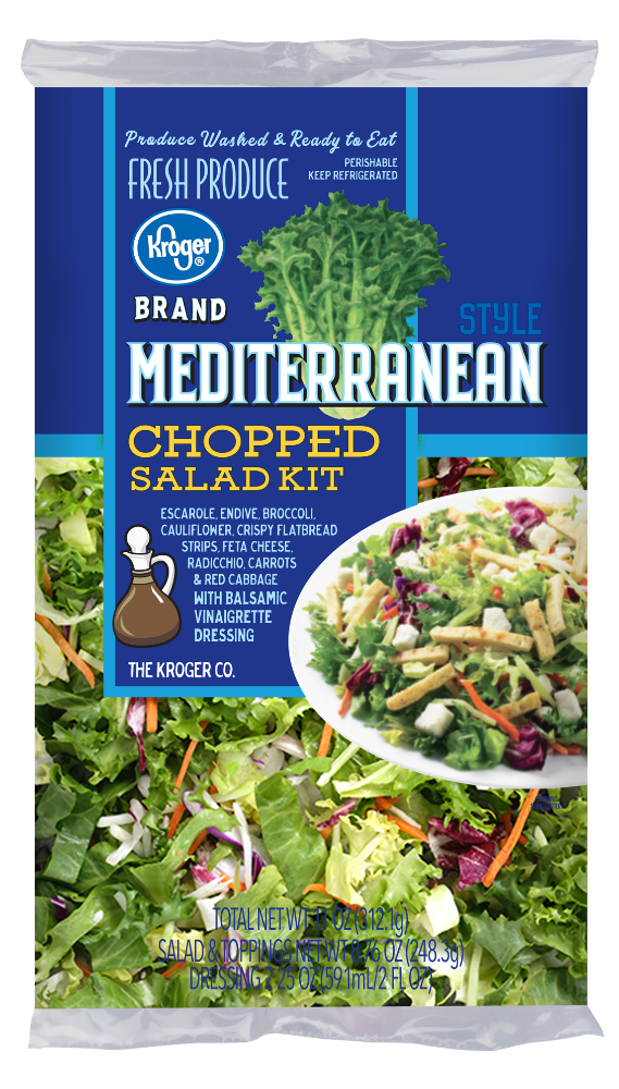 slide 1 of 1, Kroger Mediterranean Style Chopped Salad Kit, 11 oz