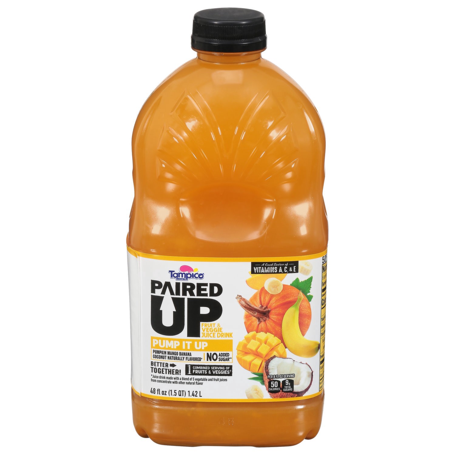 slide 1 of 1, Tampico Pump It Up Pumpkin Mango Banana Coconut Fruit & Veggie Juice Drink - 48 fl oz, 48 fl oz