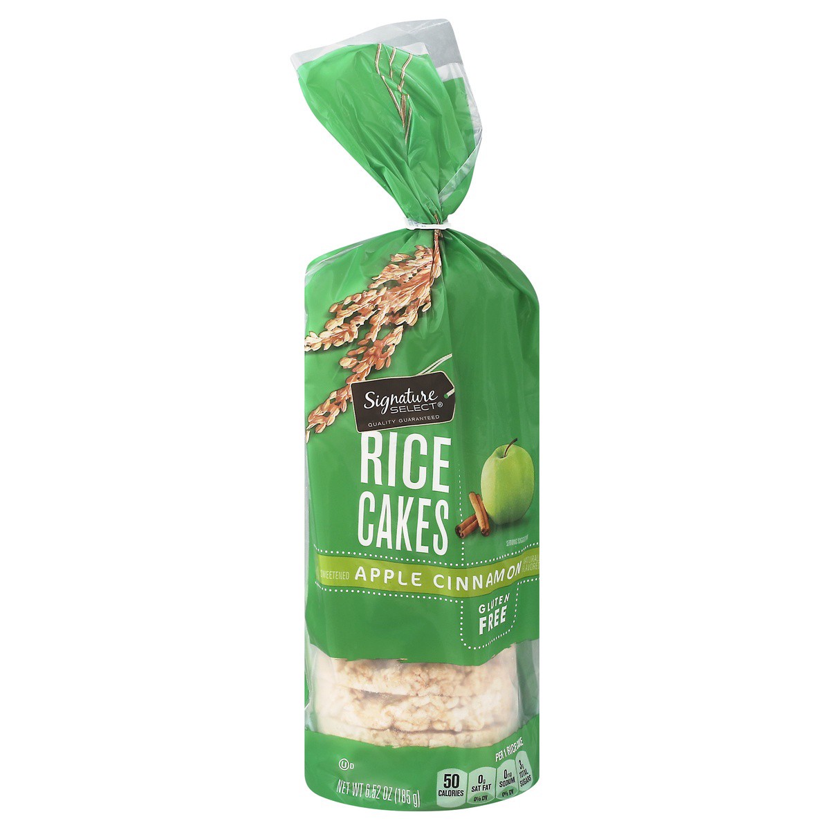 slide 1 of 9, Signature Select Sweetened Apple Cinnamon Rice Cakes 6.52 oz, 6.52 oz