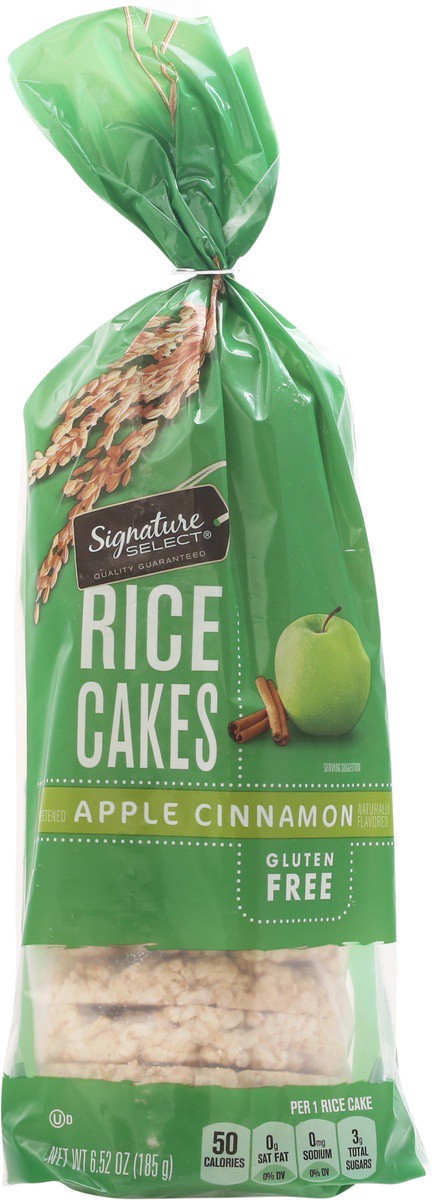 slide 6 of 9, Signature Select Sweetened Apple Cinnamon Rice Cakes 6.52 oz, 6.52 oz