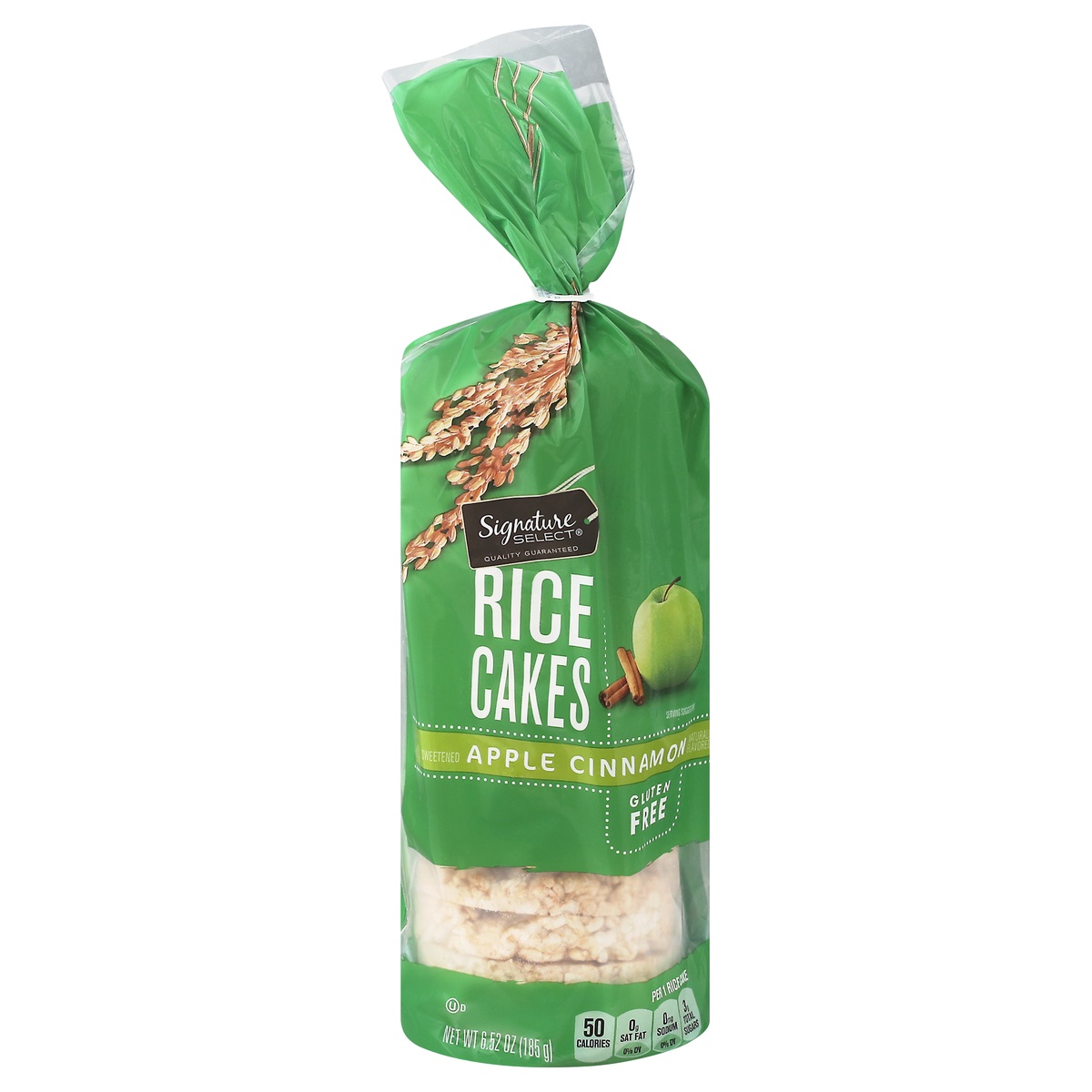 slide 1 of 9, Signature Select Apple Cinnamon Rice Cakes 6.52 oz, 6.52 oz