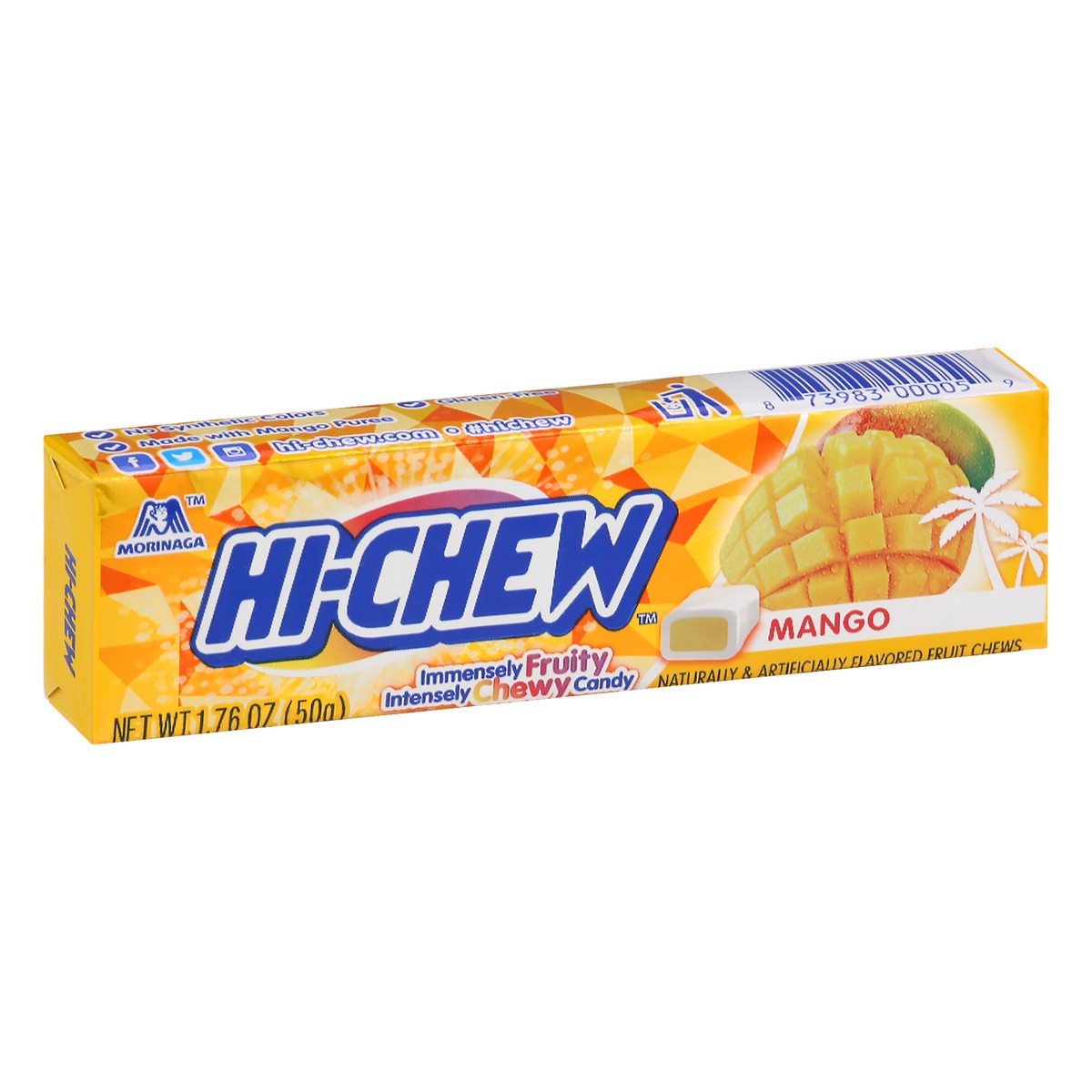 slide 3 of 13, Hi-Chew Hi Chew Mango Fruity Chewy Candy, 1.76 oz