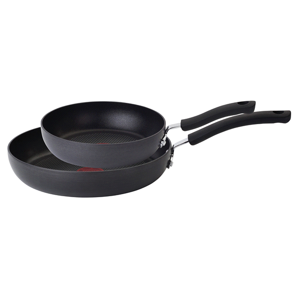 slide 1 of 1, T-Fal Hard Anodized Frying Pan Set, 2 ct