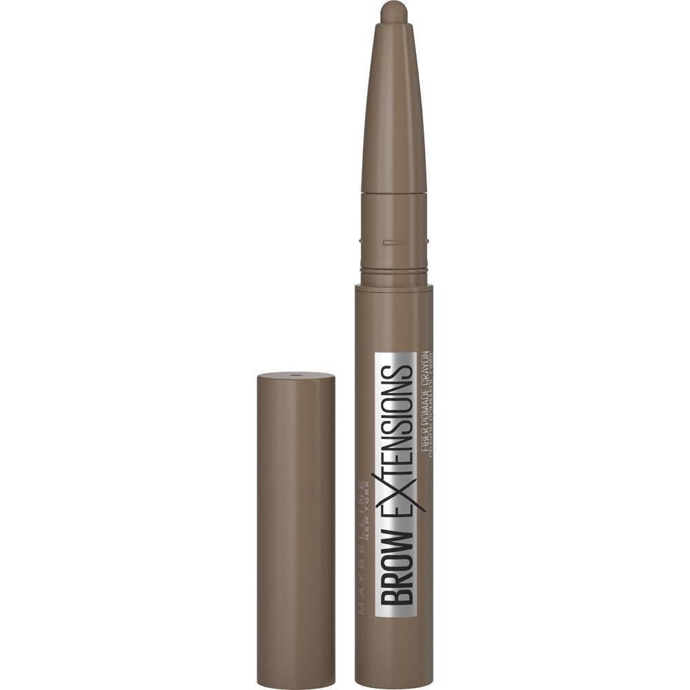 slide 1 of 1, Maybelline Brow Extensions Fiber Pomade Crayon Eyebrow Makeup - Soft Brown - 0.014oz, 1 ct