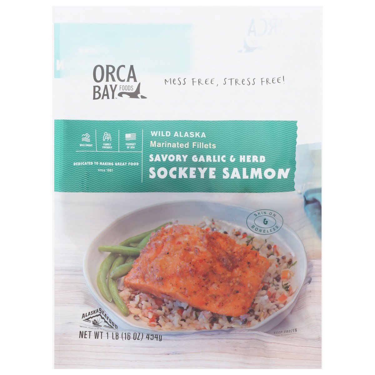 slide 12 of 14, Orca Bay Foods Savory Garlic & Herb Sockeye Salmon 16 oz, 16 oz