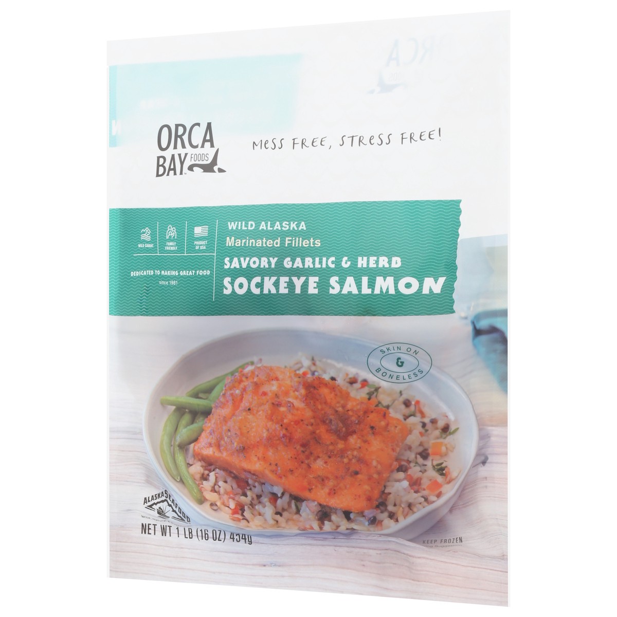 slide 13 of 14, Orca Bay Foods Savory Garlic & Herb Sockeye Salmon 16 oz, 16 oz