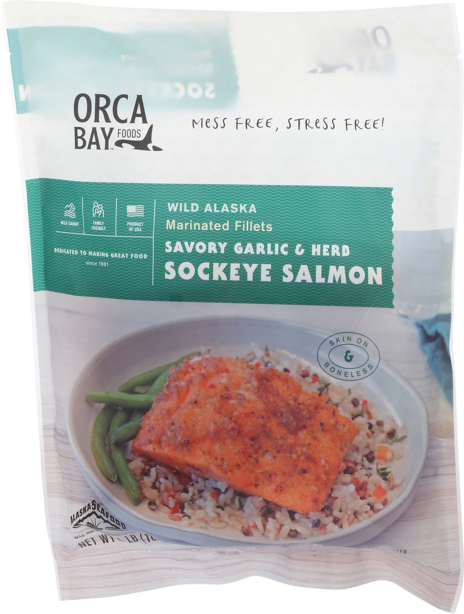 slide 9 of 14, Orca Bay Foods Savory Garlic & Herb Sockeye Salmon 16 oz, 16 oz