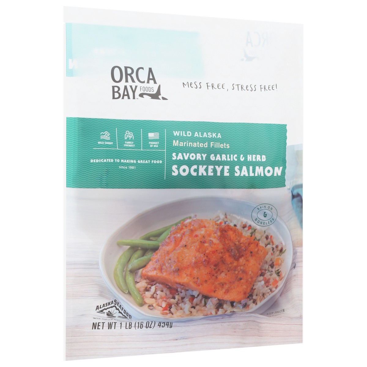 slide 4 of 14, Orca Bay Foods Savory Garlic & Herb Sockeye Salmon 16 oz, 16 oz