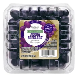 Market District Grapes, Black Seedless, Adora