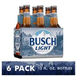 Busch Beer, 6 Pack Beer, 12 FL OZ Bottles, 4.1% ABV
