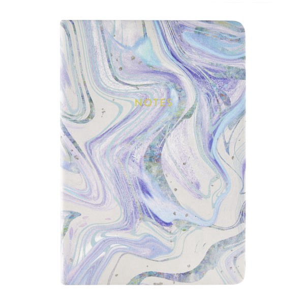 slide 1 of 2, Eccolo Flexi Journal, 6"" x 8"", College Rule, 256 Pages, Blue/Purple Marble, 1 ct