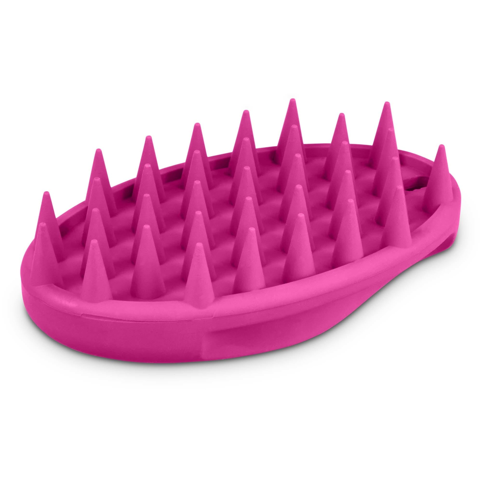 slide 1 of 1, Well & Good Pink Curry Brush for Dogs, 1 ct