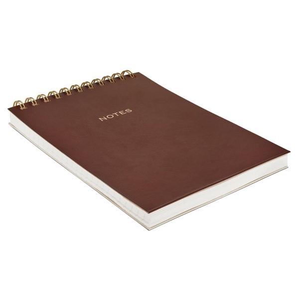 slide 2 of 2, Eccolo Steno Pad, 6"" x 8"", 120 Sheets, Brown, 120 ct