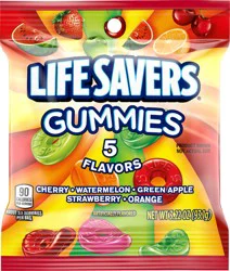 LIFE SAVERS 5 Flavors Gummy Candy, 3.22 oz Bag