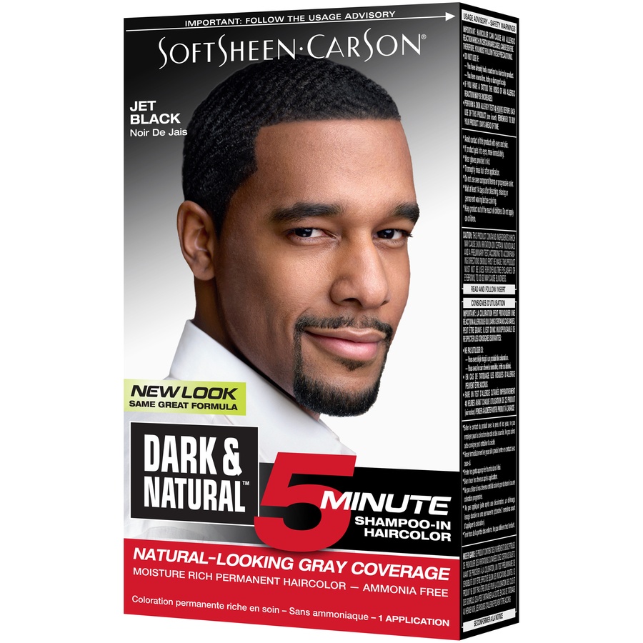 slide 3 of 7, Dark & Natural 5 Minute Shampoo-In Haircolor Jet Black, 1 kit