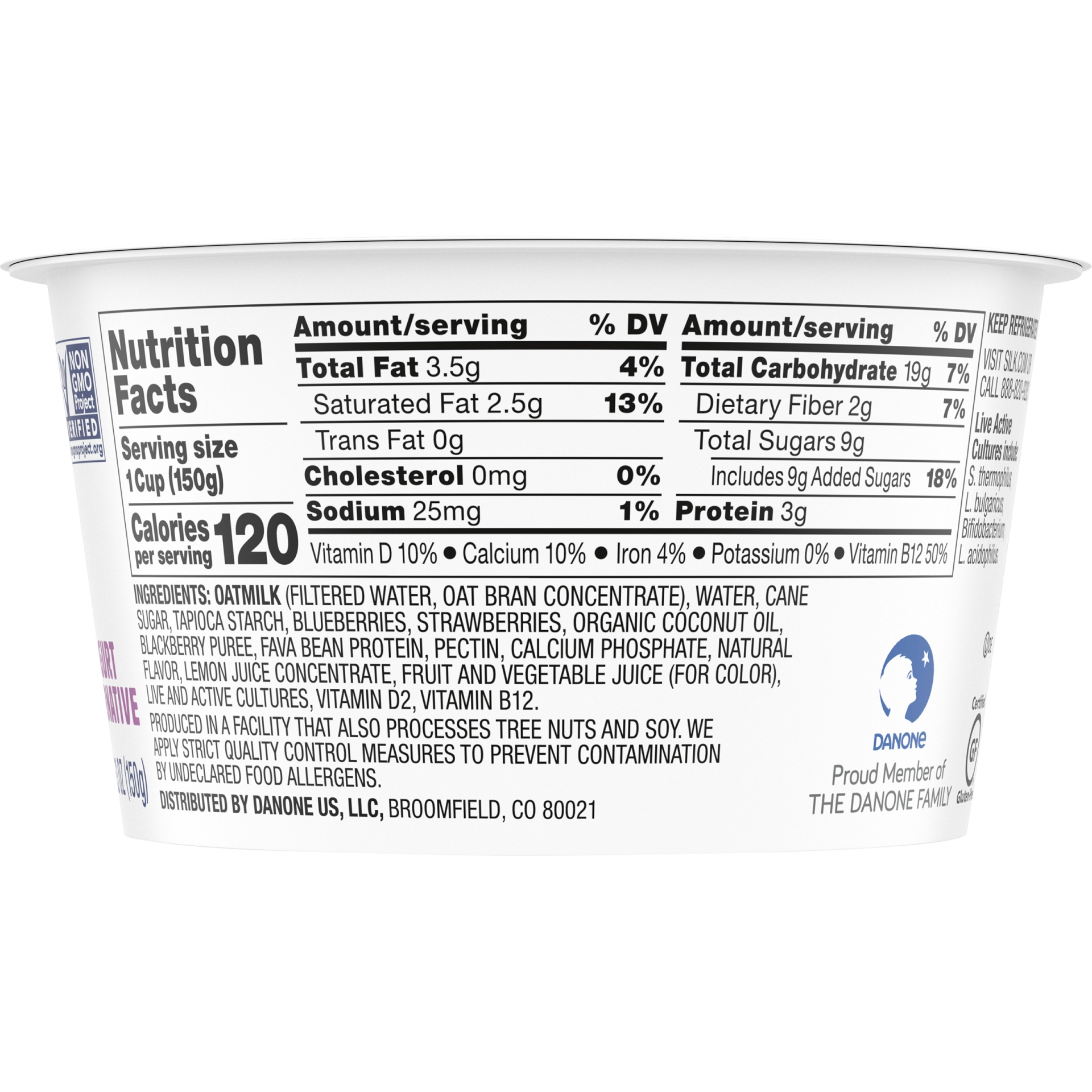 Silk Oat Yeah The Mixed Berry One Oat Milk Yogurt Alternative Cups 5.3