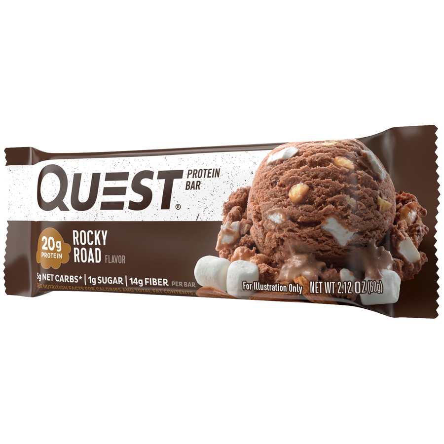 slide 3 of 5, Quest Rocky Road Protein Bar, 2.12 oz