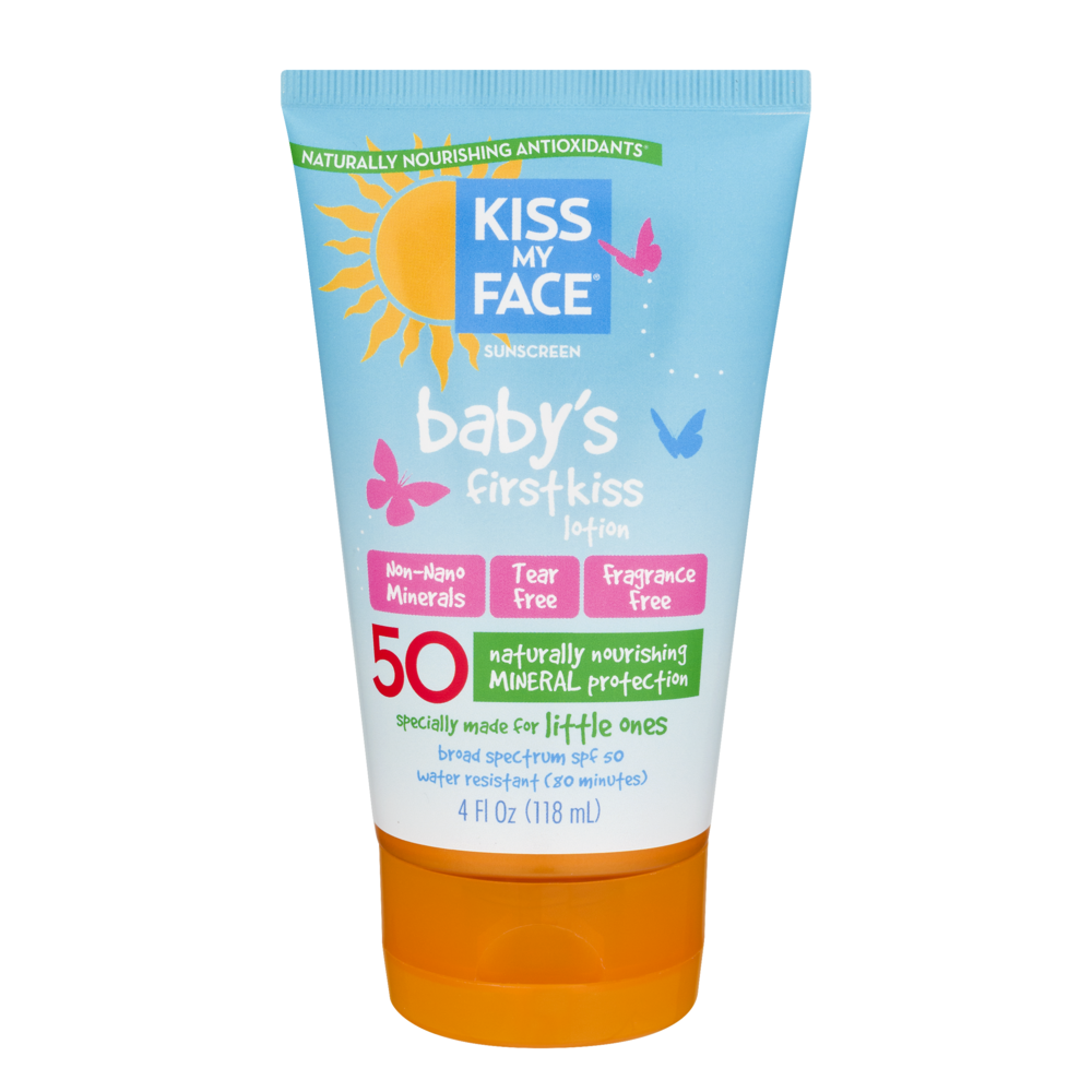 slide 1 of 6, Kiss My Face Sunscreen, First Kiss, Baby's, Lotion, SPF50, 4 oz