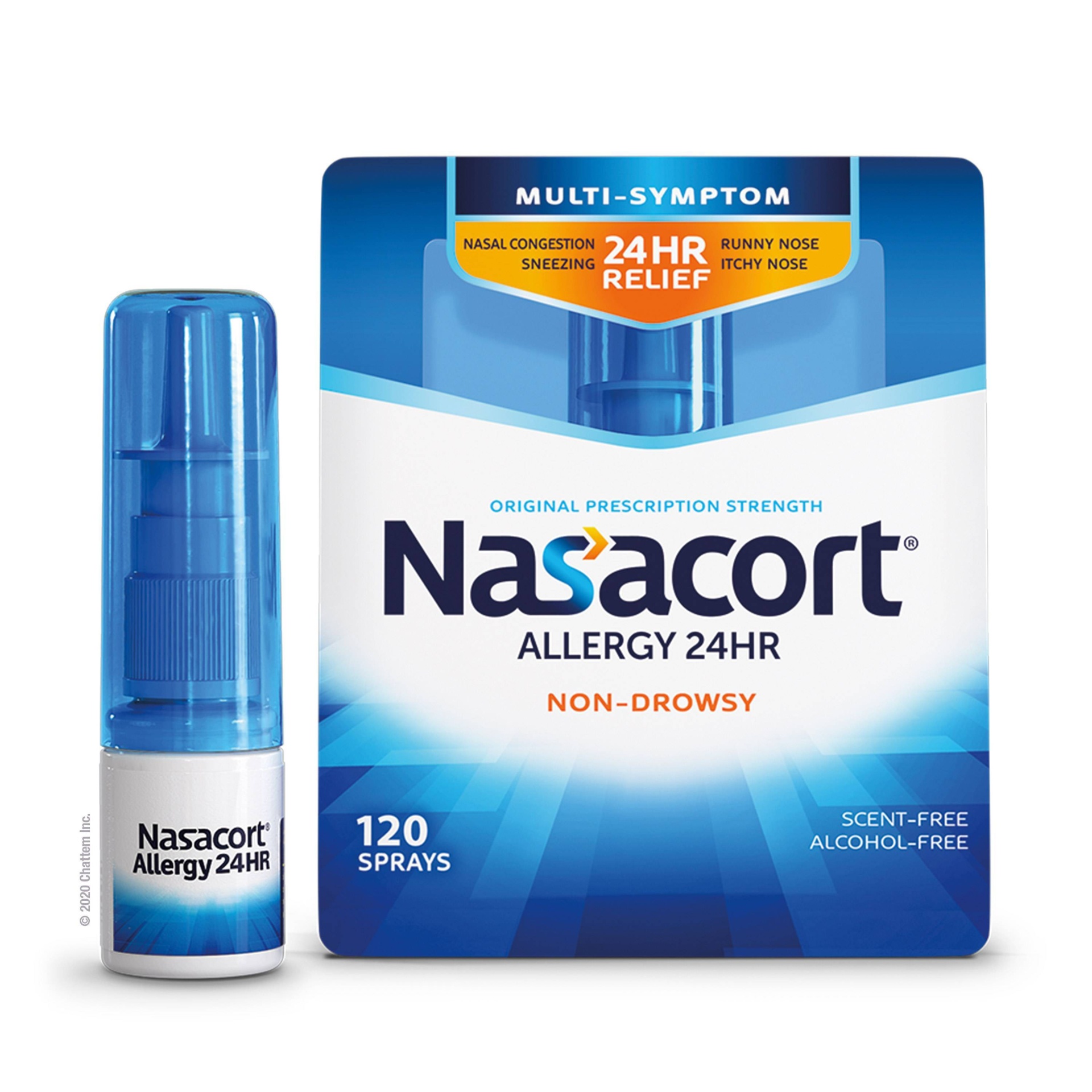 slide 1 of 3, Nasacort Allergy Relief Spray - Triamcinolone Acetonide - 0.57 fl oz, 0.57 fl oz