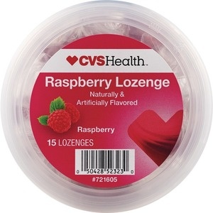 slide 1 of 1, CVS Health Throat Lozenge Raspberry, 15 ct