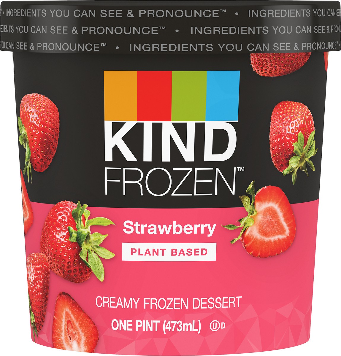 slide 1 of 13, KIND FROZEN Plant Based Strawberry Frozen Dessert 1 pt, 1 pint