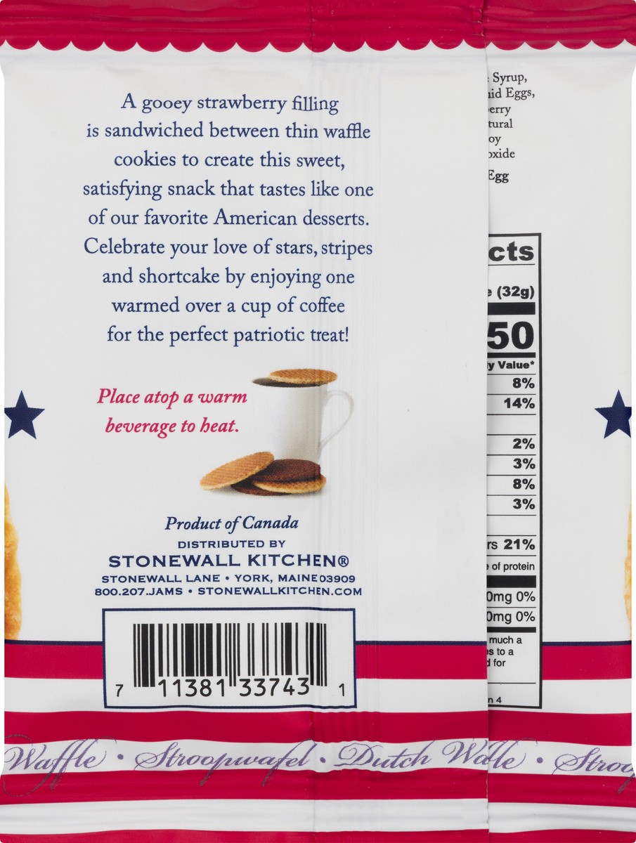 slide 3 of 13, Stonewall Kitchen Strawberry Short Cake Dutch Waffle Cookies 1.1 oz, 1.1 oz