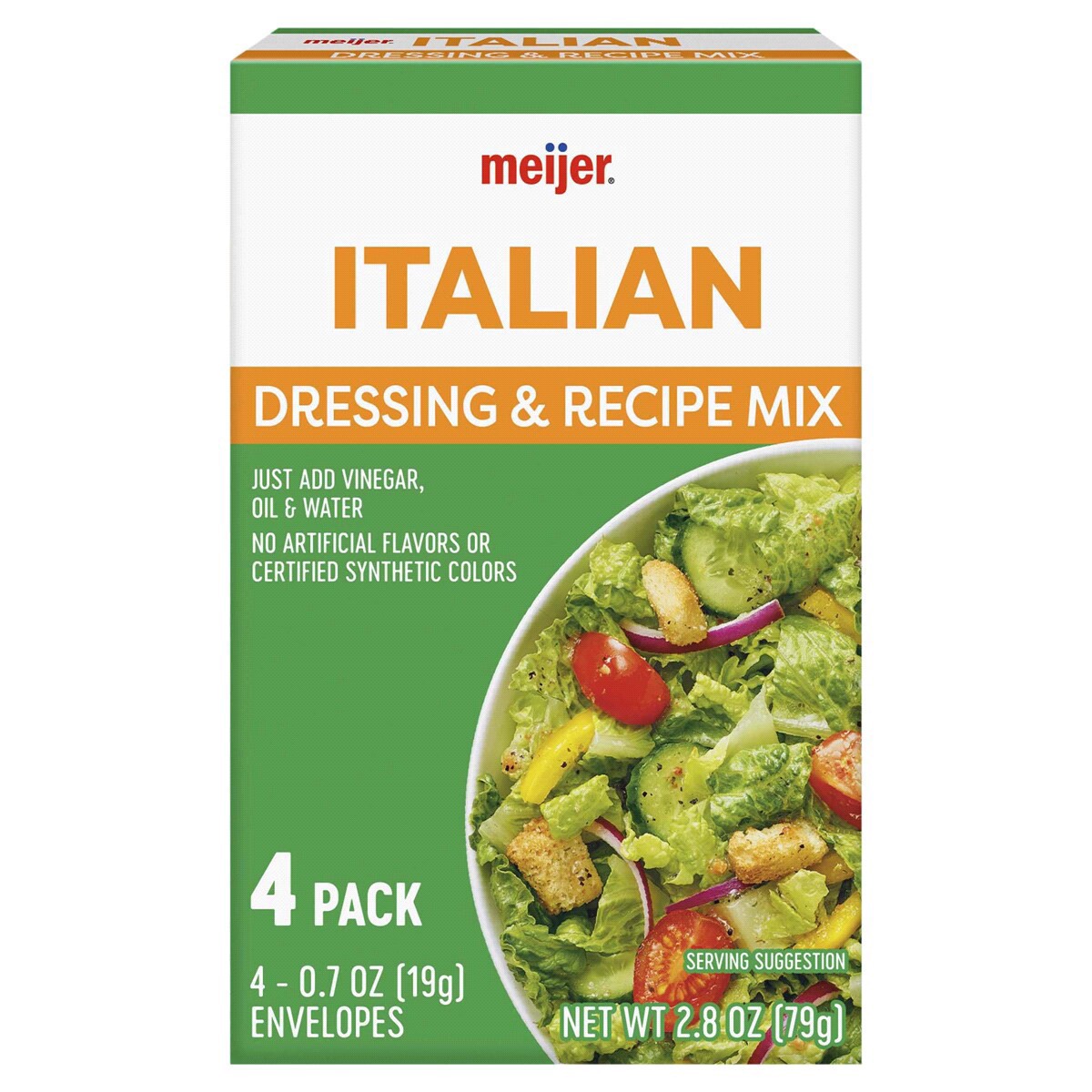 slide 1 of 5, Meijer Italian Dressing & Recipe Mix, 4 ct, 2.8 oz