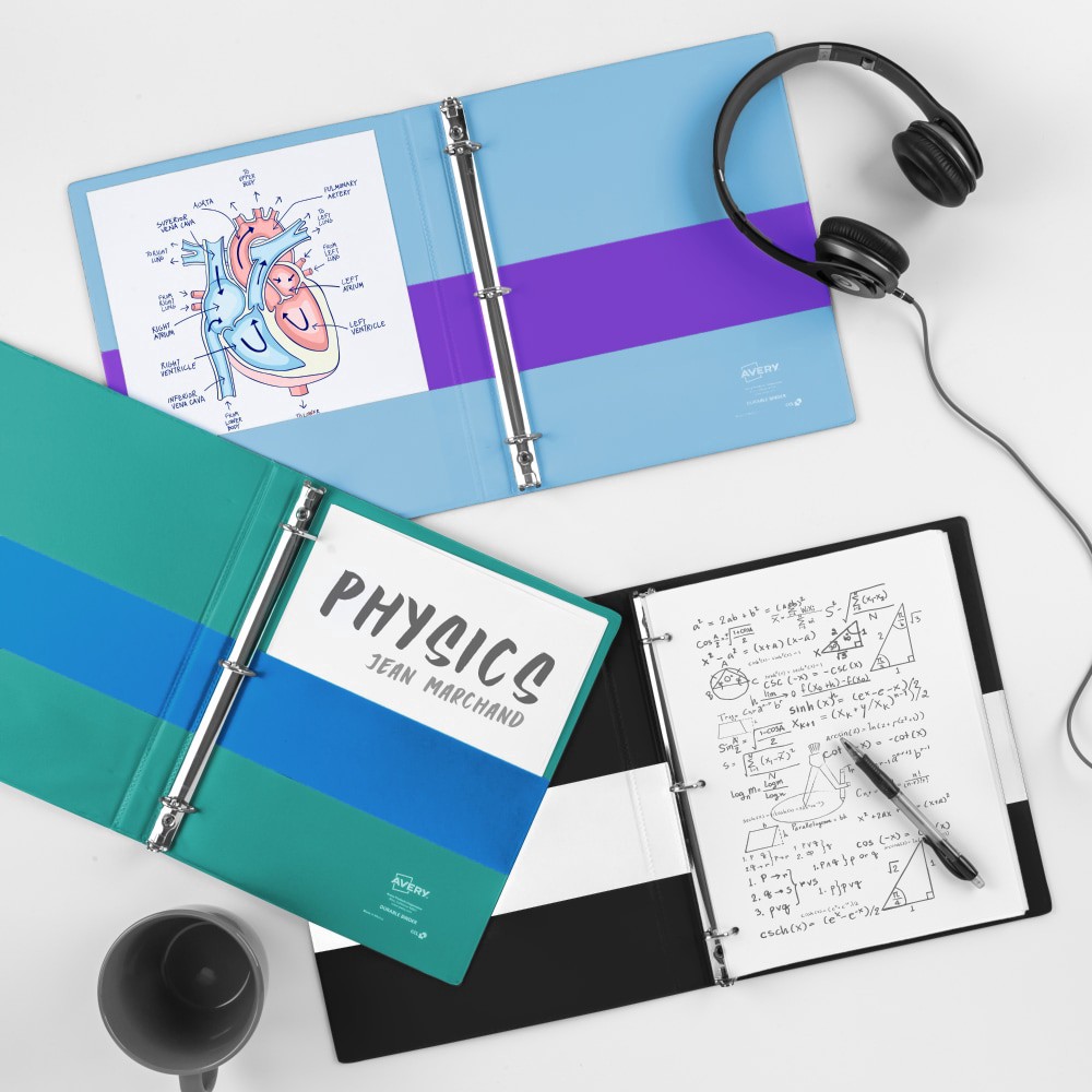 slide 6 of 6, Avery Durable Twotone Binder Assorted, 0.5 in