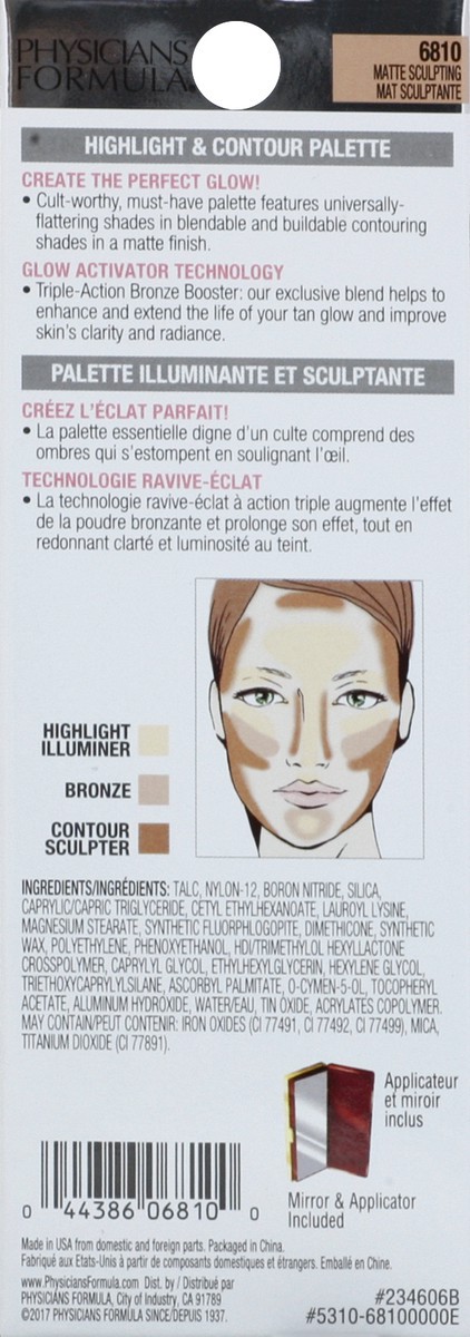 slide 12 of 12, Physicians Formula Bronze Booster Matte Sculpting 6810 Highlight & Contour Palette 0.30 oz, 0.3 oz