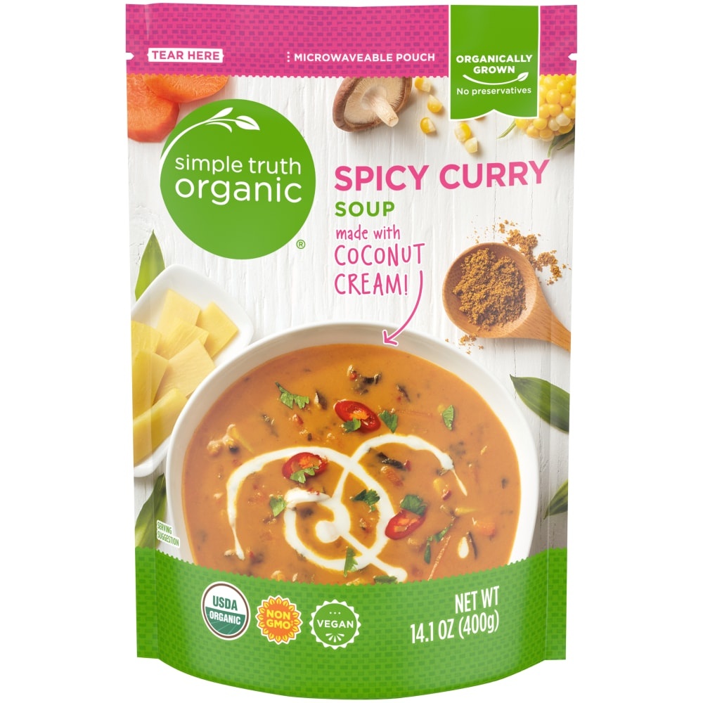 slide 1 of 1, Simple Truth Organic Spiced Curry Soup, 14.1 oz