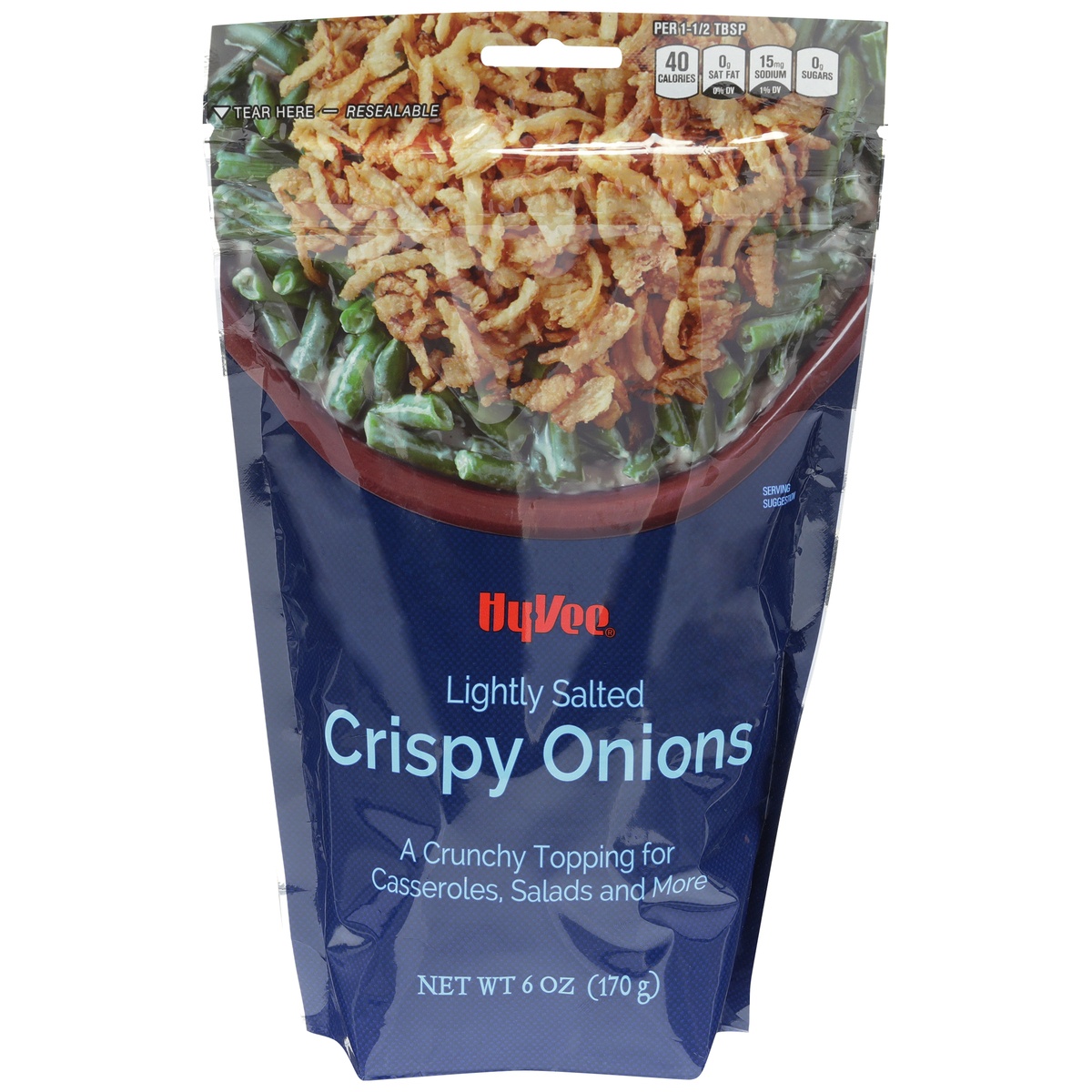slide 1 of 1, Hy-vee Lightly Salted Crispy Onions, 6 oz