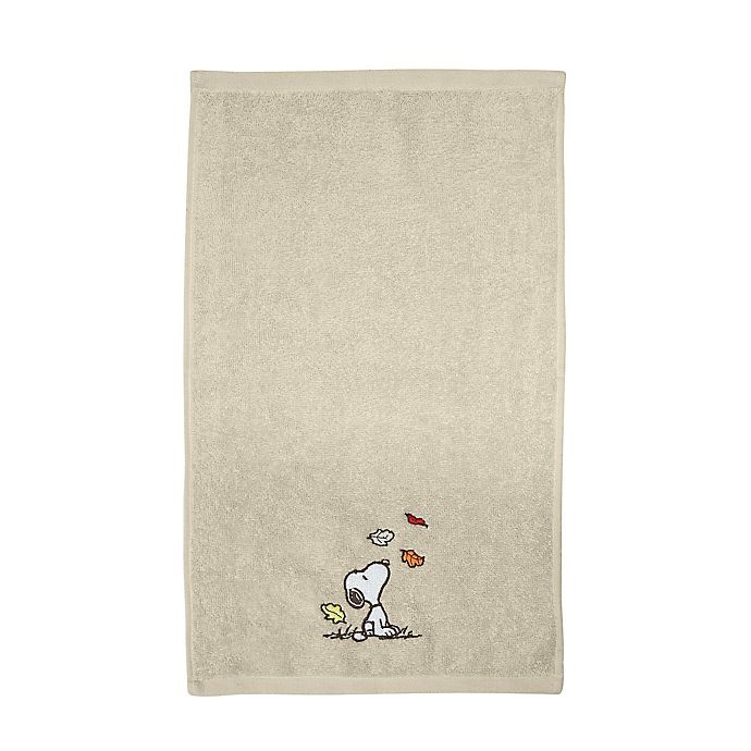 slide 1 of 1, Peanuts Harvest Fingertip Towel - Tan, 1 ct