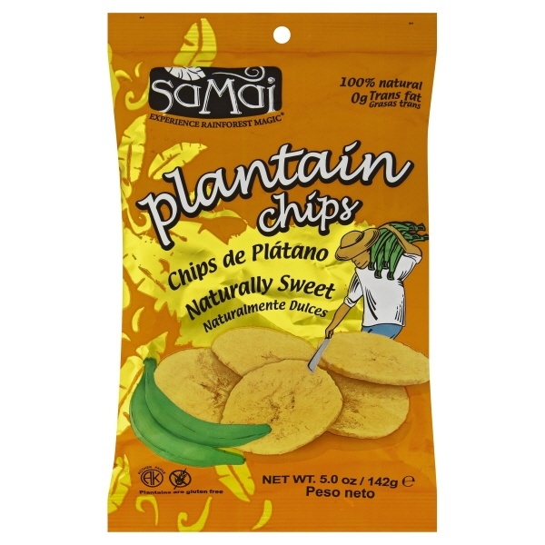 slide 1 of 3, Samai Plantain Chips, 5 oz