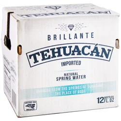 Tehuacán Still Natural Spring Water 12 pk Glass Bottles