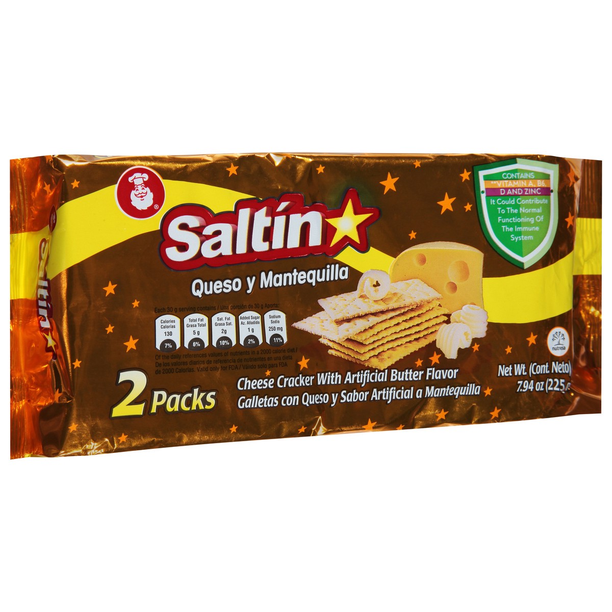 slide 2 of 9, Saltin Butter Flavor Cheese Cracker 2 ea, 2 ct