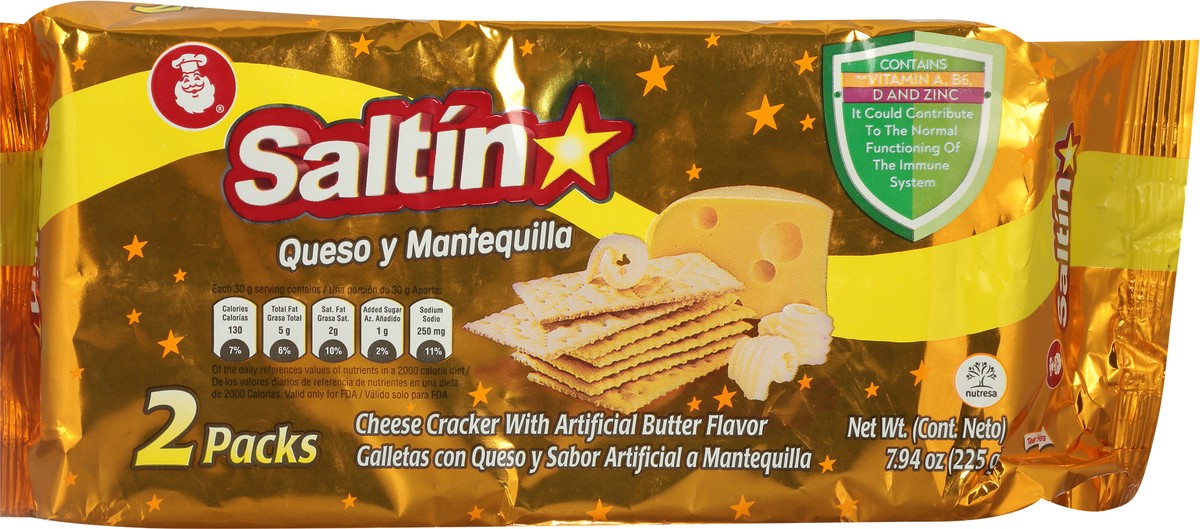 slide 3 of 9, Saltin Butter Flavor Cheese Cracker 2 ea, 2 ct