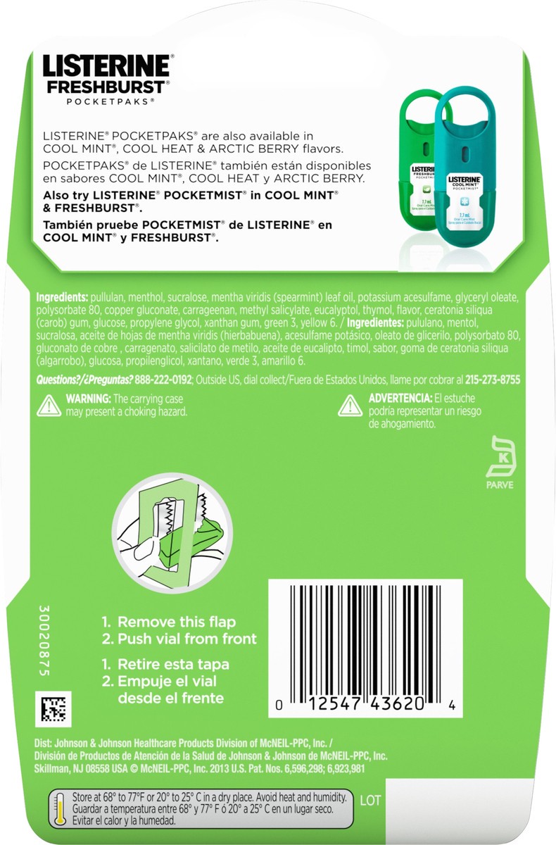 slide 4 of 7, Listerine Freshburst Pocketpaks Breath Strips, 72 ct