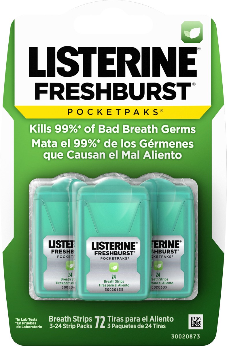 slide 6 of 7, Listerine Freshburst Pocketpaks Breath Strips, 72 ct