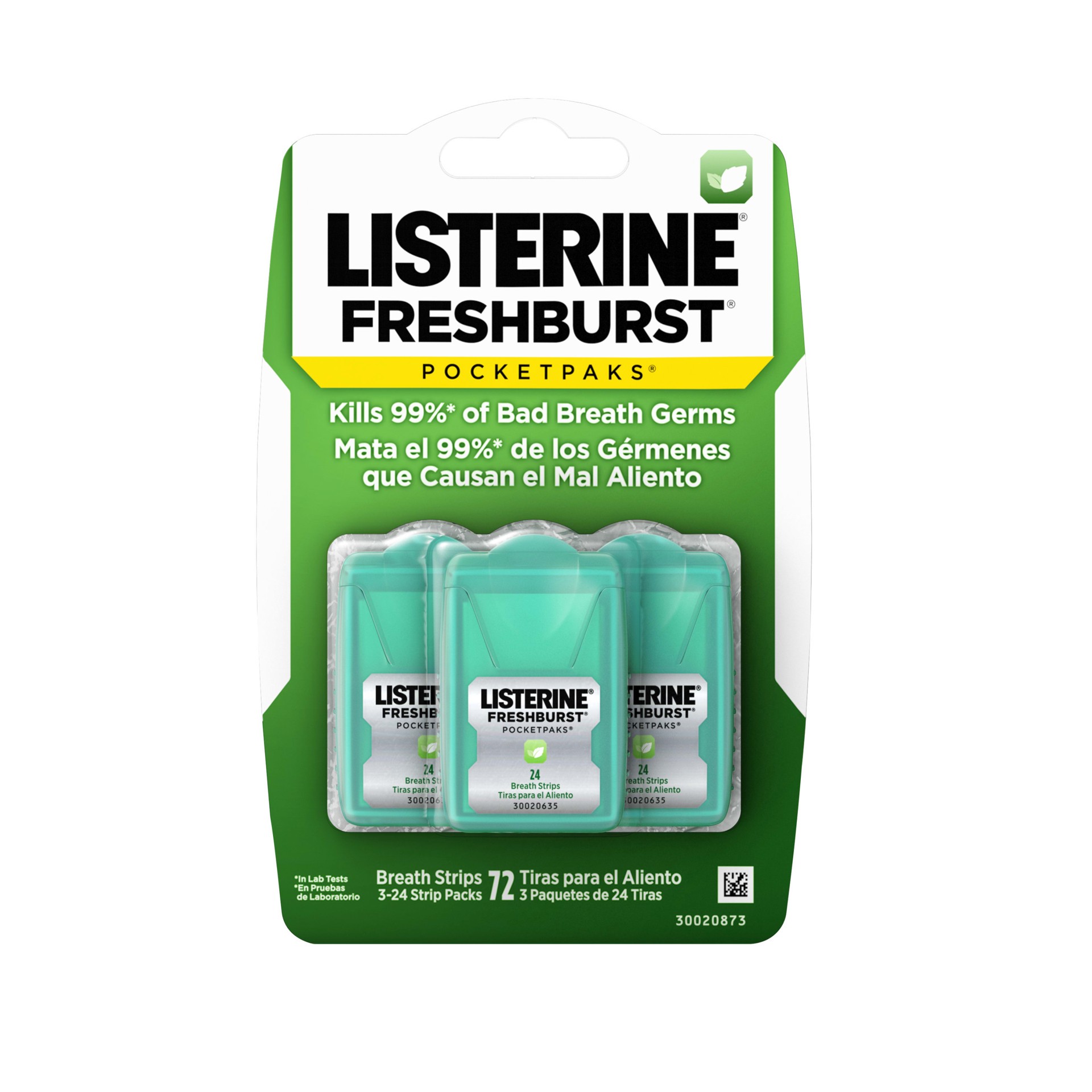 slide 1 of 7, Listerine Freshburst Pocketpaks Breath Strips, 72 ct