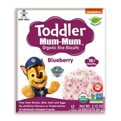 Toddler Mum-Mum Organic Rice Biscuits - Blueberry