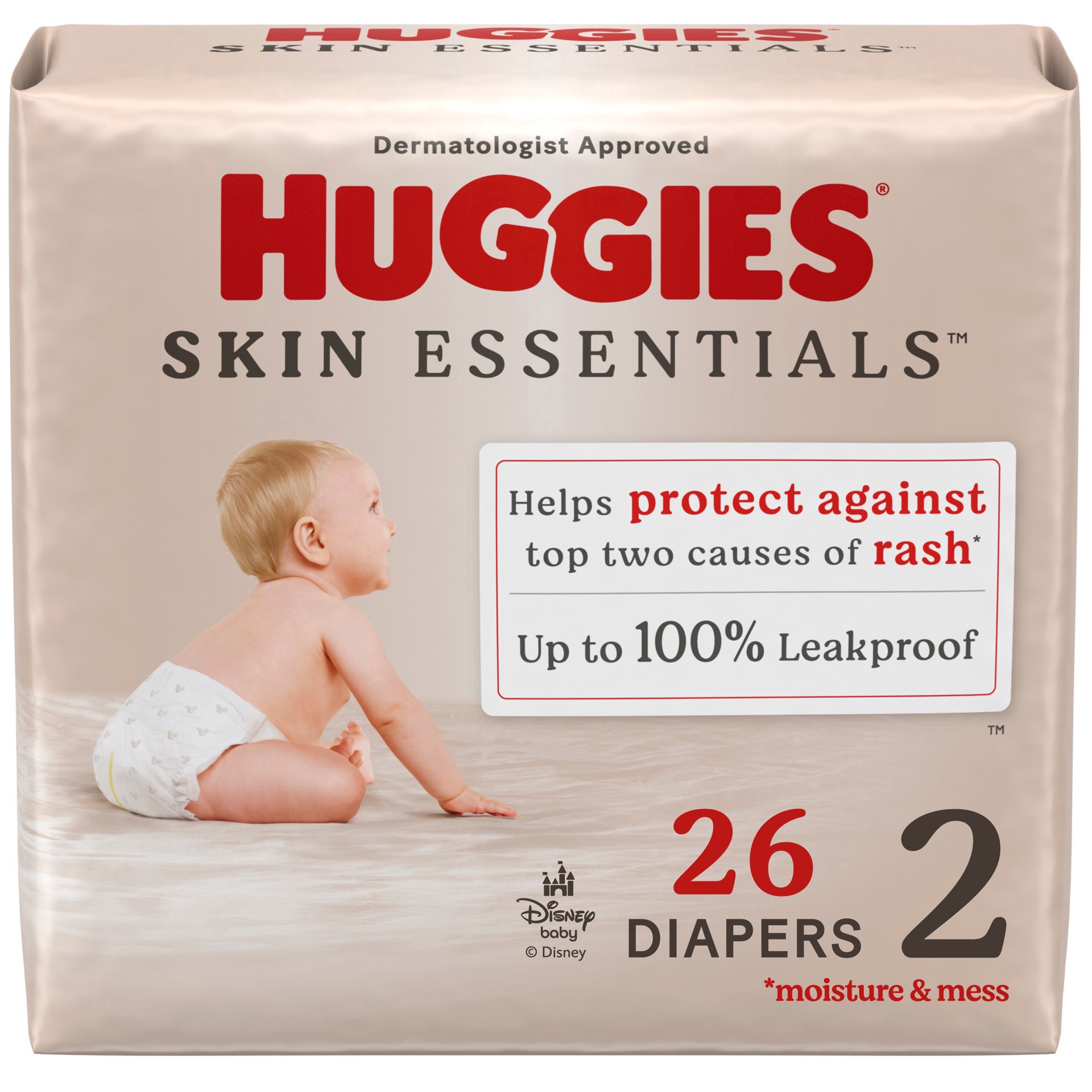 slide 1 of 1, Huggies Skin Essentials Diapers - Size 2, 26 ct