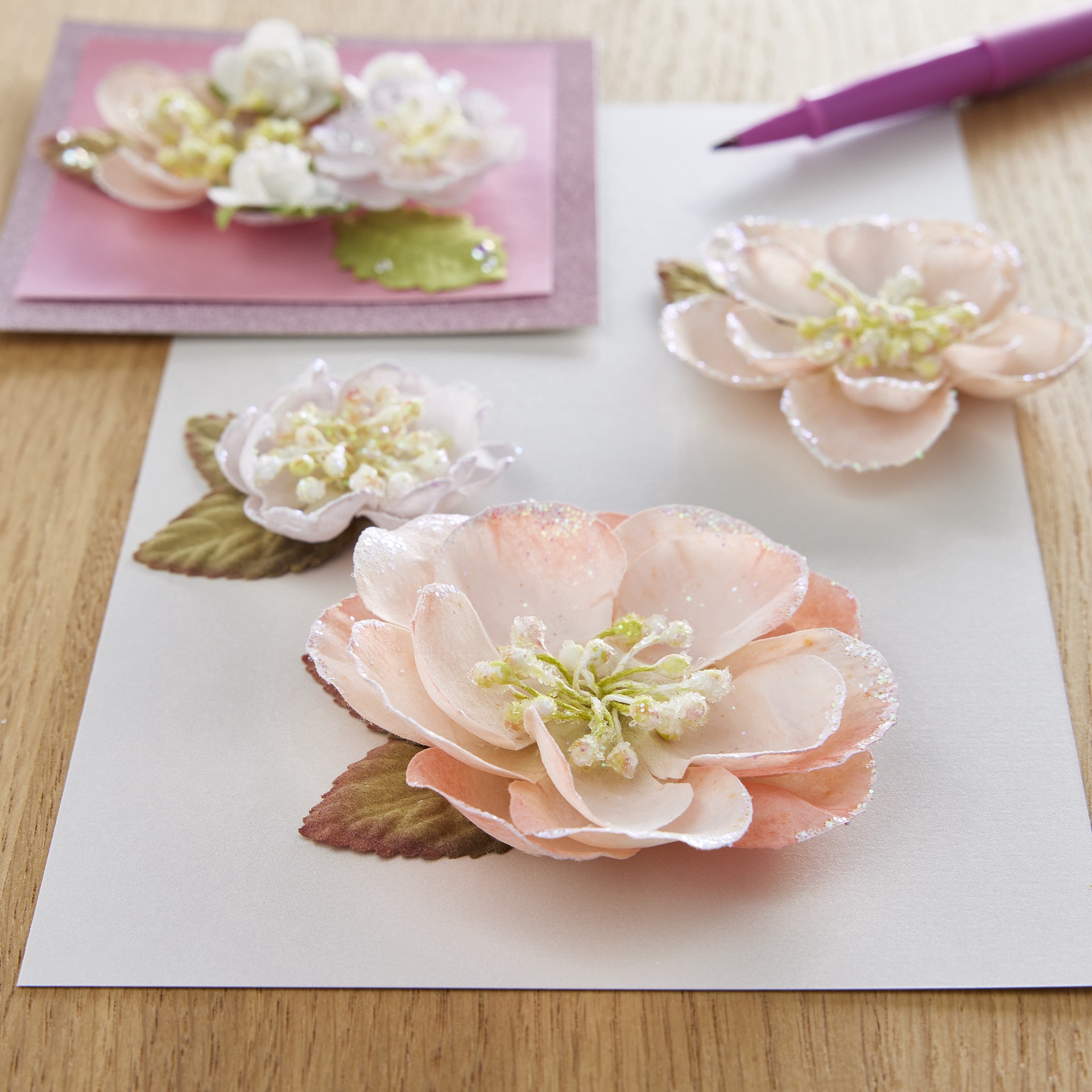 slide 2 of 2, Coral Tatiana Flowers By Recollections, includes 5 ct