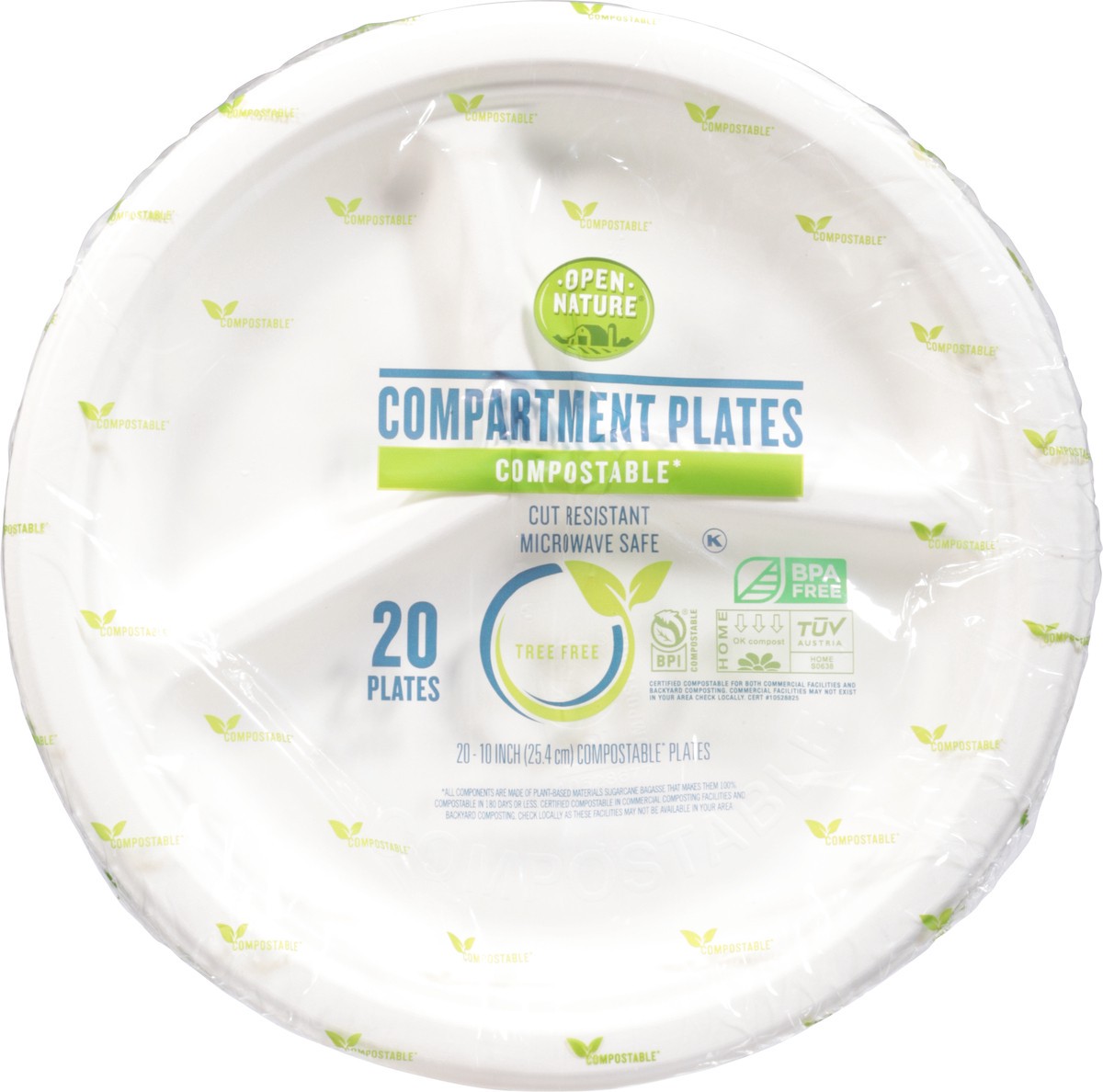 slide 12 of 12, 3-Compartment 10 Plate, 20 ct