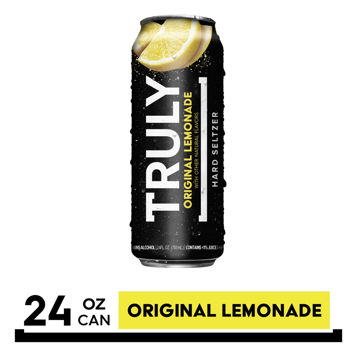slide 5 of 7, Truly Hard Seltzer, Original Lemonade, 24 fl oz