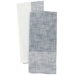 Haven + Key Chambray Kitchen Towel Set - Blue & White