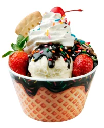 Hutzler Melamine Ice Cream Bowl