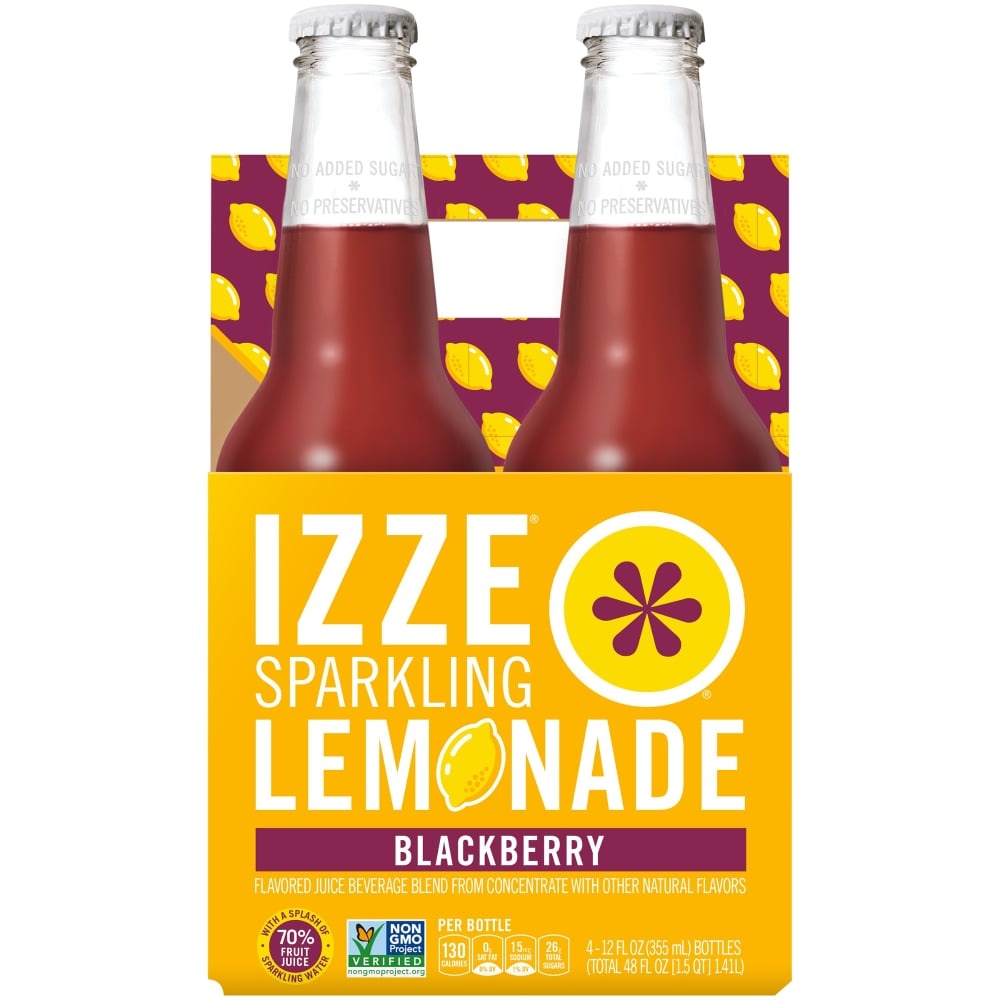 slide 1 of 1, Izze Blkbry Sparkling Lmnade, 4 ct 12 fl oz