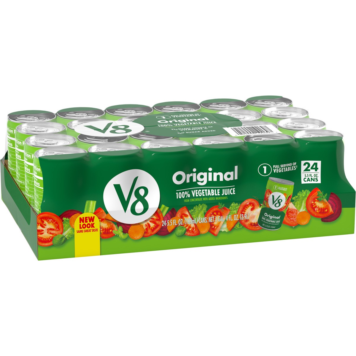 slide 3 of 11, V8 Original 100% Vegetable Juice, 5.5 fl oz Can (24 Pack), 132 oz
