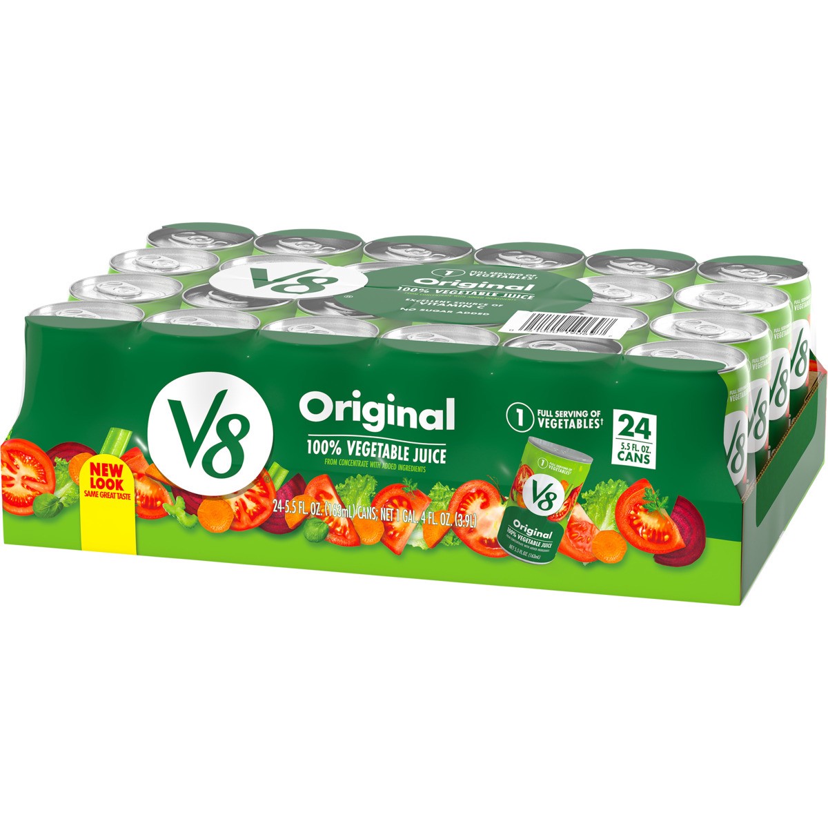 slide 2 of 11, V8 Original 100% Vegetable Juice, 5.5 fl oz Can (24 Pack), 132 oz