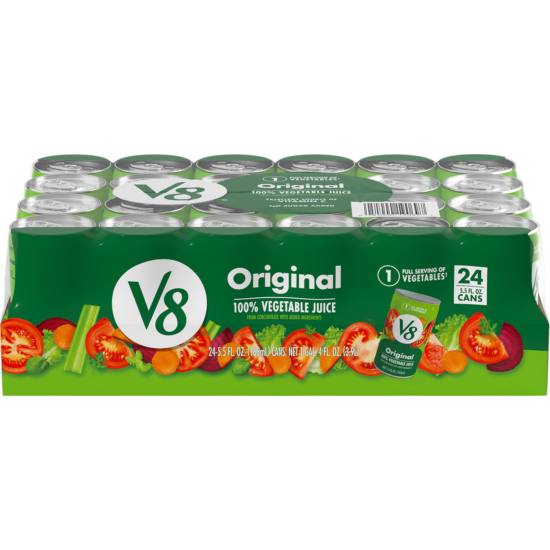 slide 1 of 11, V8 Original 100% Vegetable Juice, 5.5 fl oz Can (24 Pack), 132 oz